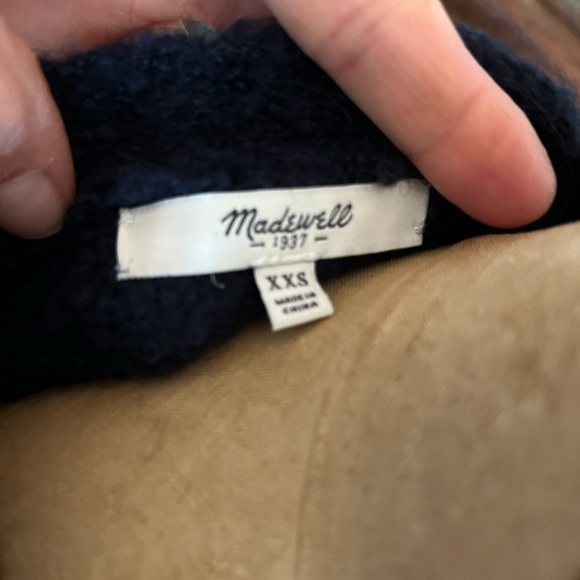 Madewell boyfriend sweater with two side by side buttons. - Picture 5 of 7